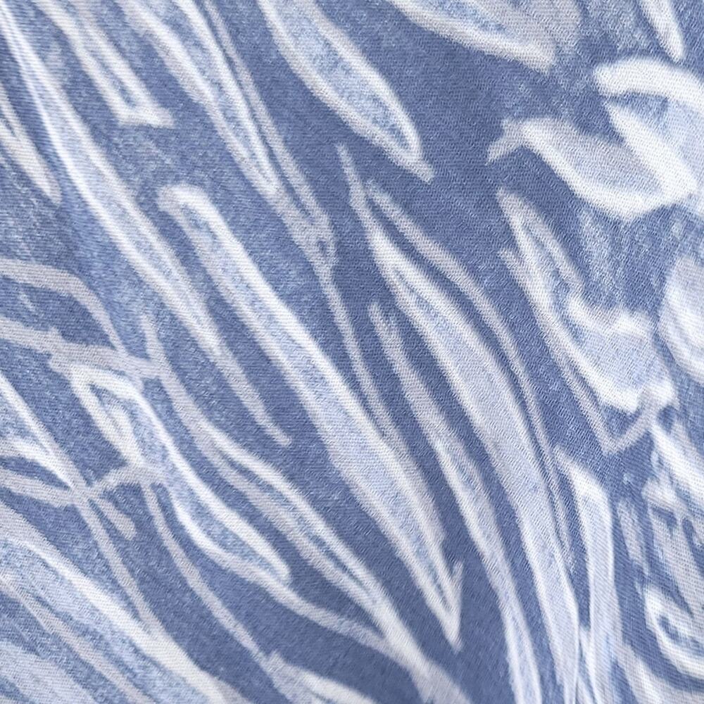 Final Touch Kimono Medium Open Front Long Length Blue White Swim Coverup Flowy - Picture 6 of 7